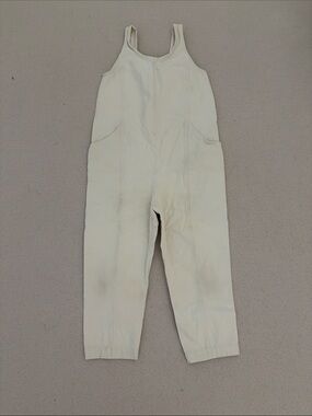 ES Natural Canvas Clyde Jumpsuit, "distressed" condition, sz S-T (hemmed?)